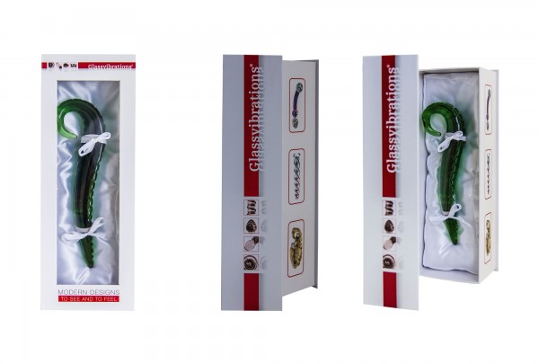 Glasdildo Teufelszunge Jungle green | Sinnliche Stimulation | Glasdildo  Variationen |