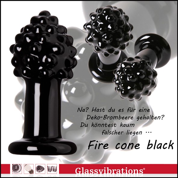 Glas Plug Fire cone black