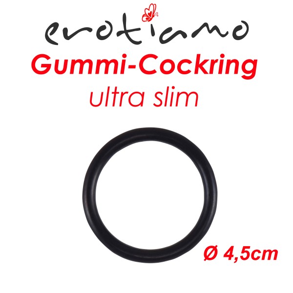 Gummi-Penisring ultra slim schwarz 4,5cm
